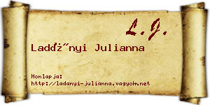 Ladányi Julianna névjegykártya
